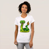 Groene ratelslang vrouwen T-shirt (Voorkant volledig)