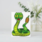 Groene Rattlesnake-uitnodigingen Kaart (Staand voorkant)