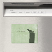 Groene Raven Vogel Denk citaat Magneet (Insitu (Vaatwasser))