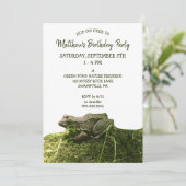 Groene realistische kikker foto aangepaste partij kaart (Staand voorkant)