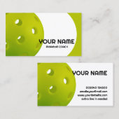 -groene realistische picklebal visitekaartje (Voorkant / Achterkant)