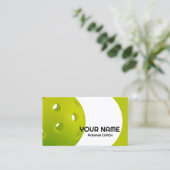 -groene realistische picklebal visitekaartje (Staand voorkant)