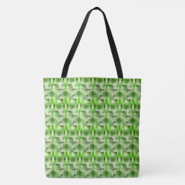 Groene rechthoeken, vormen, vlekken grijs en wit. tote bag