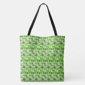 Groene rechthoeken, vormen, vlekken grijs en wit. tote bag (Achterkant)