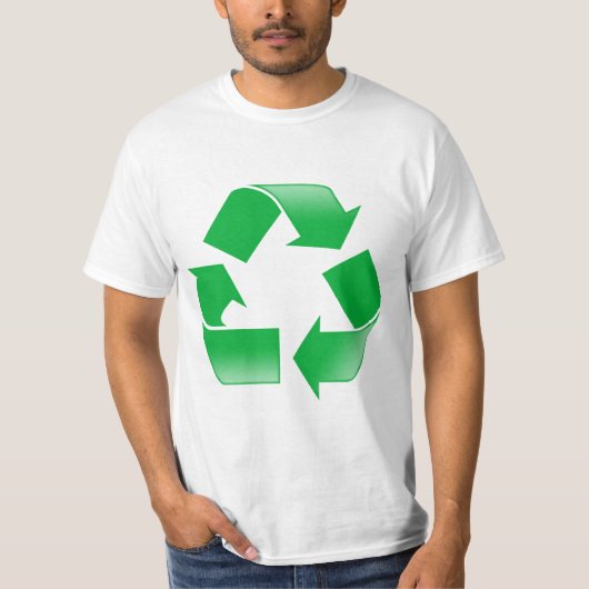 GROENE RECYCLE SYMBOOL T-SHIRT (Voorkant)