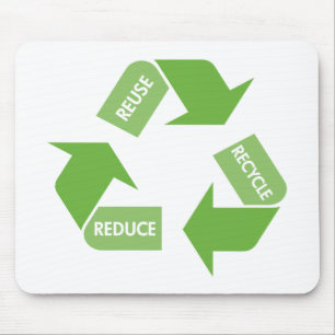 Groene Recyclen hergebruikreductie Muismat