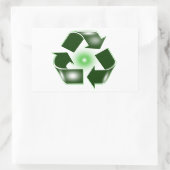 Groene Recyclen Logo Sticker (Tas)