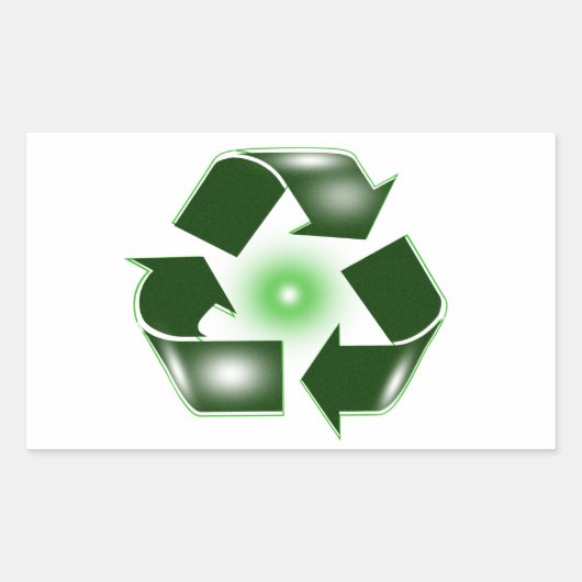 Groene Recyclen Logo Sticker (Voorkant)