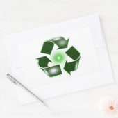 Groene Recyclen Logo Sticker (Envelop)