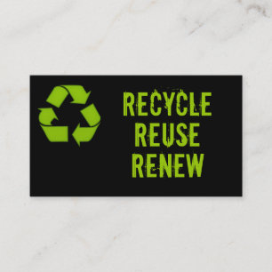 Groene Recyclen Sjabloon Visitekaartje