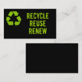 Groene Recyclen Sjabloon Visitekaartje (Voorkant / Achterkant)