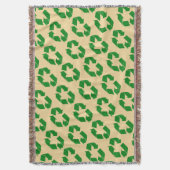 Groene Recyclen symbolen Deken (Voorkant Verticaal)