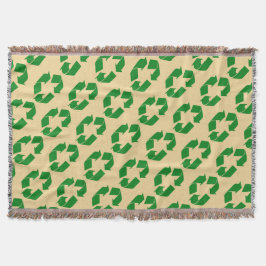 Groene Recyclen symbolen Deken