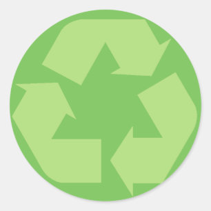 Groene Recyclen symbolen Ronde Sticker