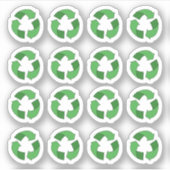 Groene Recycling Icon Mini Bujo Agenda Planner Sticker (Voorkant)