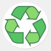 Groene recycling symbool stickers (Voorkant)