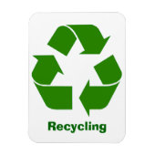Groene Recycling Teken Magneet (Verticaal)