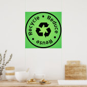 Groene reductie, hergebruik, Recyclen Poster (Keuken)