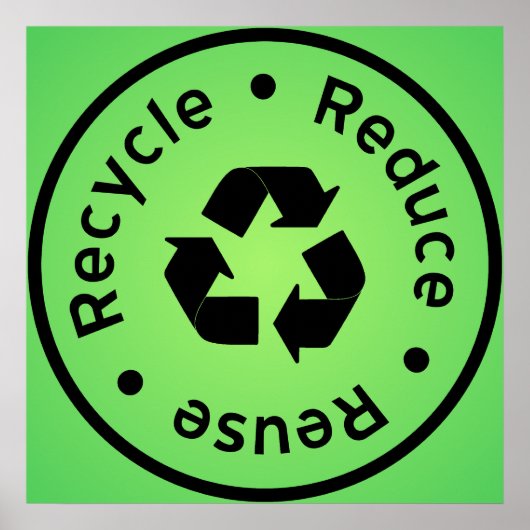 Groene reductie, hergebruik, Recyclen Poster (Voorkant)