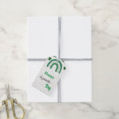 Groene regenboog Happy st patrick's dag Cadeaulabel (Met Touw)