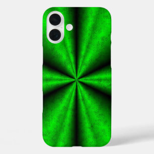 Groene regenboog in Elephant Skin Leather Optik iPhone 16 Plus Hoesje