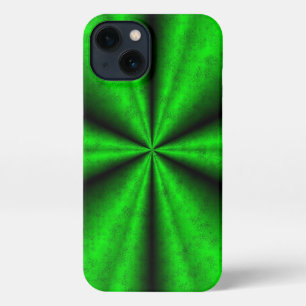 Groene regenboog in Elephant Skin Leather Optik iPhone 13 Hoesje