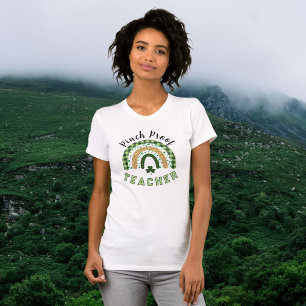 Groene Regenboog Knijpbestendig Onderwijzer St. Pa T-shirt