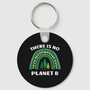 Groene regenboogbomen Er is geen Planet Earth Day Sleutelhanger