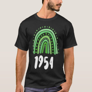 Groene regenboogjaar geboortedag 1954 t-shirt