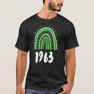 Groene regenboogjaar geboortedag 1963 t-shirt