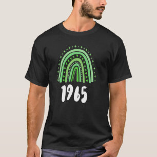 Groene regenboogjaar geboortedag 1965 t-shirt