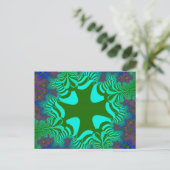 Groene regenboogkruis briefkaart (Staand voorkant)