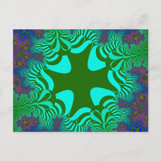 Groene regenboogkruis briefkaart (Voorkant)