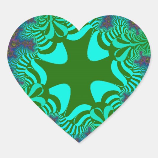 Groene regenboogkruis hart sticker (Voorkant)