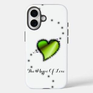 Groene regenboogkunst met sterren , de Magic of Lo iPhone 16 Hoesje