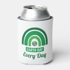 Groene regenboogmilieuactivistendag Aarde elke dag Blikjeskoeler