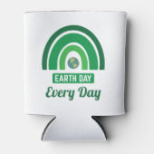 Groene regenboogmilieuactivistendag Aarde elke dag Blikjeskoeler (Voorkant)