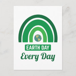 Groene regenboogmilieuactivistendag Aarde elke dag Briefkaart