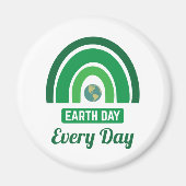 Groene regenboogmilieuactivistendag Aarde elke dag Magneet (Voorkant)