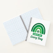 Groene regenboogmilieuactivistendag Aarde elke dag Notitieboek (Binnen)