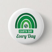 Groene regenboogmilieuactivistendag Aarde elke dag Ronde Button 5,7 Cm (Voorkant)