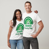 Groene regenboogmilieuactivistendag Aarde elke dag T-shirt (Unisex)