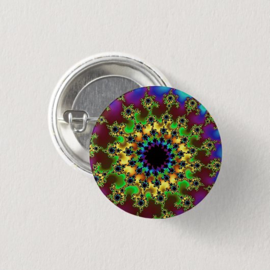 Groene regenboogoog ronde button 3,2 cm (Voorkant /achterkant)
