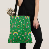 Groene regenboogPetten St Patrick Day Tote Bag (Dichtbij)