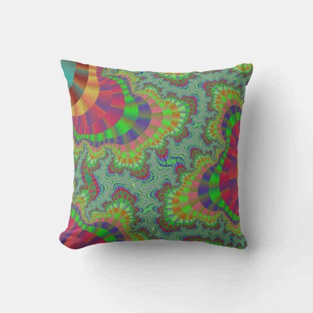 Groene regenboogtandar kussen (Voorkant)