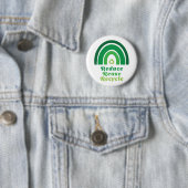 Groene regenboogverlichting milieuvermindering Her Ronde Button 5,7 Cm (In situ)