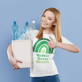 Groene regenboogverlichting milieuvermindering Her T-shirt