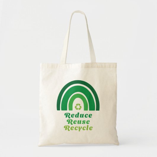 Groene regenboogverlichting milieuvermindering Her Tote Bag (Voorkant)