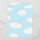 Groene regenboogwolken Laten we de afgestudeerde v Folie Uitnodiging (Achterkant)