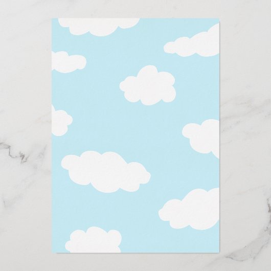 Groene regenboogwolken Laten we de afgestudeerde v Folie Uitnodiging (Achterkant)